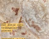 A picture of step 1 of Roti pizza.