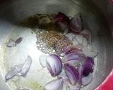 A picture of step 1 of Chinese fusion rice.