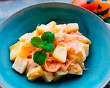 A picture of step 4 of Halloween Japanese Persimmon salad.