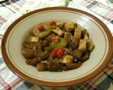 Foto langkah ke 6 dari resep Oseng Kenyel / Kikil Tahu Cabe Ijo.