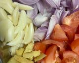 A picture of step 1 of Tomato chutney.