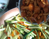 Foto del paso 8 de la receta: Noodles de huevo al estilo oriental, con setas namiko, para vegetarianos