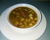 A picture of step 2 of Puri with potato dutch soup.