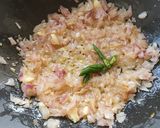 A picture of step 1 of Masala Maggi Sakshuka.