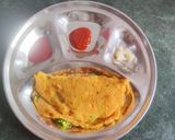 A picture of step 4 of Oats Vegetable Paneer Chilla.