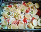 Tepsis hús krumplival és jázmin rizzsel 😊 recept fázis 4 fotója