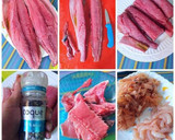 Foto del paso 1 de la receta: Cazuela de bonito con fideos gordos y gambas