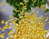 A picture of step 1 of Corn Capsicum Masala.