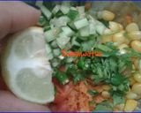 A picture of step 4 of Brinjal chat.