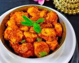 A picture of step 6 of Arbi Masala Fry.