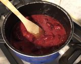 Une image de l'étape 4 de Compote de pêches de vigne au concentré de fruits et amandes.