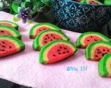 Foto langkah ke 6 dari resep Watermelon Cookies no mixer.