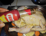 Foto del paso 3 de la receta: Pollo asado al carbón con filete de cerdo, papa y zanahoria