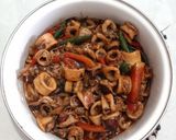 Foto langkah ke 10 dari resep Oseng Cumi Basah.