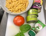 A picture of step 1 of Italian Mint and Basil Salad 🌿.