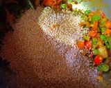A picture of step 3 of One Pot Cooking (Vegetables Daliya Pulao).