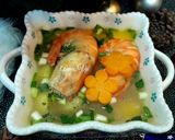 Hình bước làm 3 của món Canh khoai tây cà rốt nấu tôm càng xanh