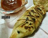 A picture of step 5 of Fish wrap paratha with noodles filling.