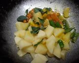 A picture of step 2 of Potato Poha.