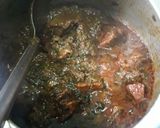A picture of step 3 of Khushbudar Laziz Methi Gosht.