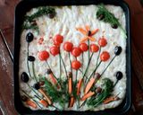 A picture of step 5 of Flower Focaccia.