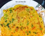 बेसन आटा चीला (besan atta cheela recipe in Hindi) रेसिपी चरण 3 फोटो