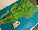 蒜炒A菜的食譜步驟1照片