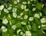 A picture of step 5 of Okra Masala(Bhindi).