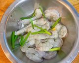 A picture of step 1 of Salted Egg Yolk Shrimp Balls.