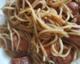 Spaghetti and sausage in sauce #4weeks challenge recipe step 4 photo