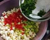 A picture of step 3 of Jain Popcorn Bhel.