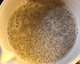 A picture of step 1 of Apricot and tahini porridge.