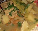 صورة لخطوة 3 من وصفة جواز خضار مشكلة مرقة بيضة 🥕🥔🌶🥘