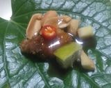 A picture of step 8 of Miang Kham with Tilapia.