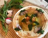 A picture of step 3 of Hummus with Tahini (Mutabbal Hummus).