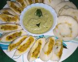 A picture of step 8 of Stuffed Idli with coconut mint Chutney.