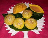 A picture of step 4 of Mango idli.