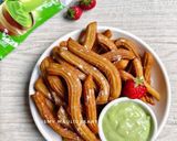 Foto langkah ke 9 dari resep Churros Matcha With Vla Matcha.