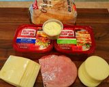 A picture of step 1 of Mike's Hot 3 Meat 2 Cheese French Dip Paninis.