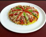 A picture of step 3 of Dhokla Pizza.