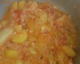 A picture of step 3 of Irish potatoes and pasta in scrambled eggs.
