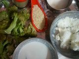 ब्रोकोली साथ में तिल सूप (Broccoli with Sesame Seeds Soup recipe in hindi)