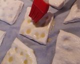 A picture of step 8 of Mini Focaccia with Unrefreshed Sourdough Starter.