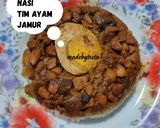 Foto langkah ke 14 dari resep Nasi Tim Ayam Jamur (madebyircia).