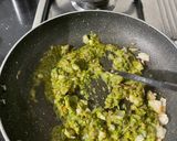 A picture of step 2 of Tomato paneer rice.