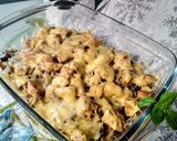 Zapiekanka ziemniaczana z pieczarkami i kurczakiem krok przepisu 3 zdjęcie