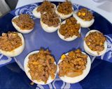 Foto del paso 5 de la receta Huevos rellenos de carne picada