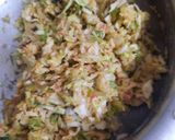 A picture of step 2 of Cabbage manchurian.