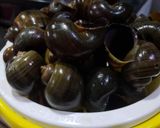 Hình bước làm 1 của món Ốc bươu nhồi thịt hấp sả