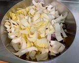 Une image de l'étape 8 de Salade d'endives à la mortadelle, concombre, tomate et mozzarella.